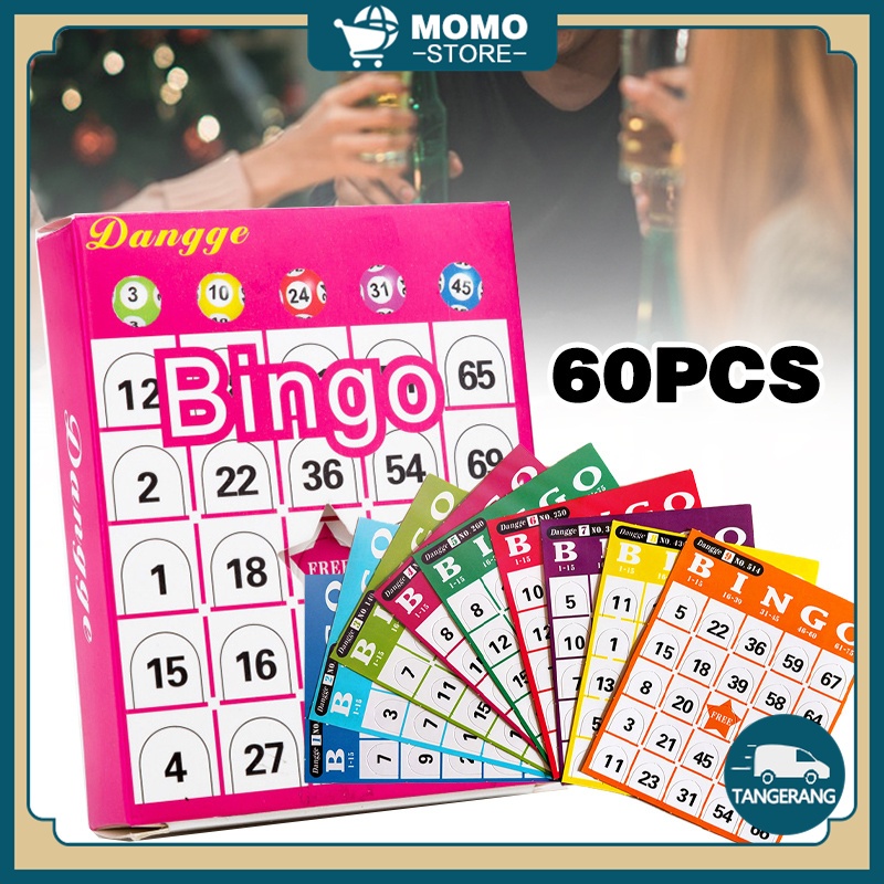 Jual 60 Buah/Kotak Bingo Card 9 Warna Kartu Bingo Lengkap | Shopee ...