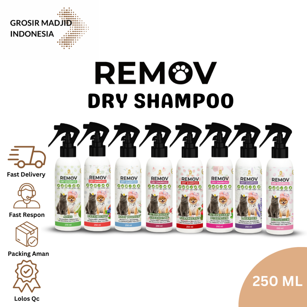 Jual REMOV Dry Shampoo Waterless dan Aman Terjilat Anabul Shopee