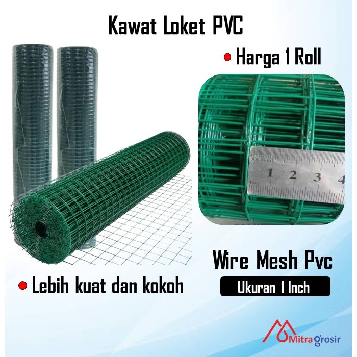 Jual Kawat Loket Pvc Inch Kawat Ayakan Ram Pvc Kawat Hijau