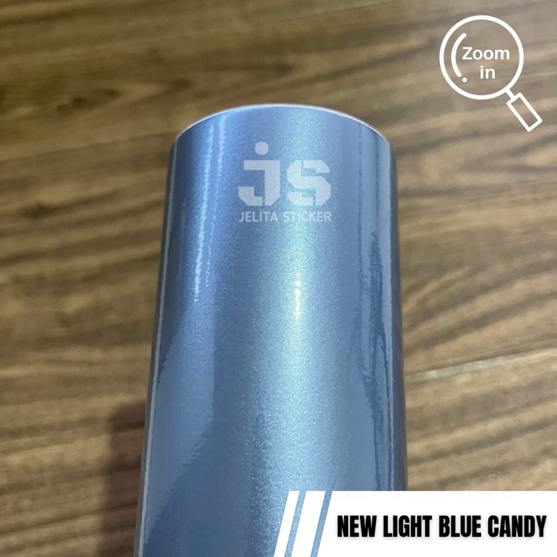Jual [ ROLL ] Skotlet New Light Blue Candy / Sticker Ice Blue Mettalic ...
