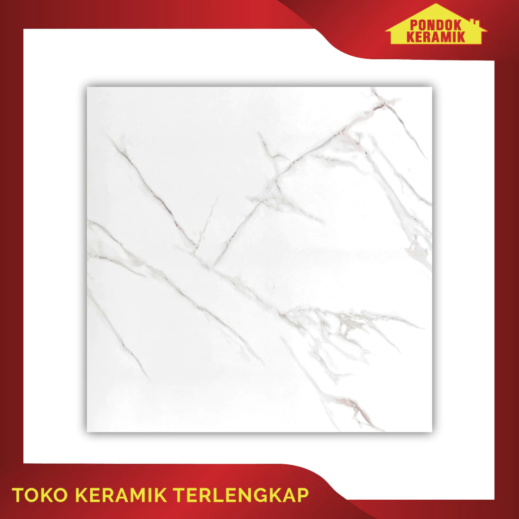 Keramik Lantai Accura 60x60 Budapest Gris Motif Carara Marble Marmer