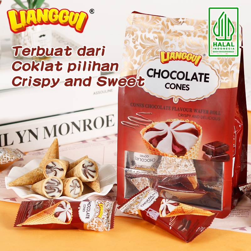 Jual [HALAL] LIANGGUI Crisp CHOCO COCONUT/ STRAWBERRY/ CHOCO & MILK ...