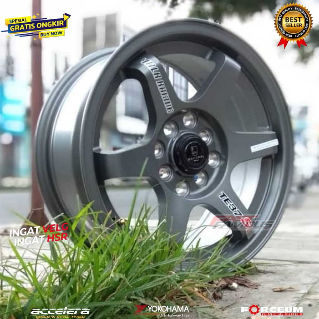 Jual velg racing r15 te37 lebar 7 et 38 rata body bisa untuk Avanza ...