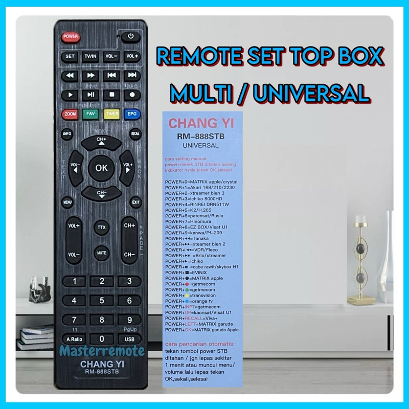 Jual REMOT REMOTE SET TOP BOX MULTI STB CHANGYI RM-888 DUS | Shopee ...