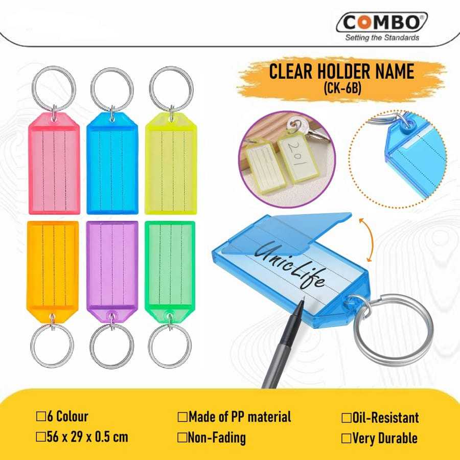 Jual Gantungan Kunci Label Nama / Keychains / Key Ring Kantor CK-6B ...