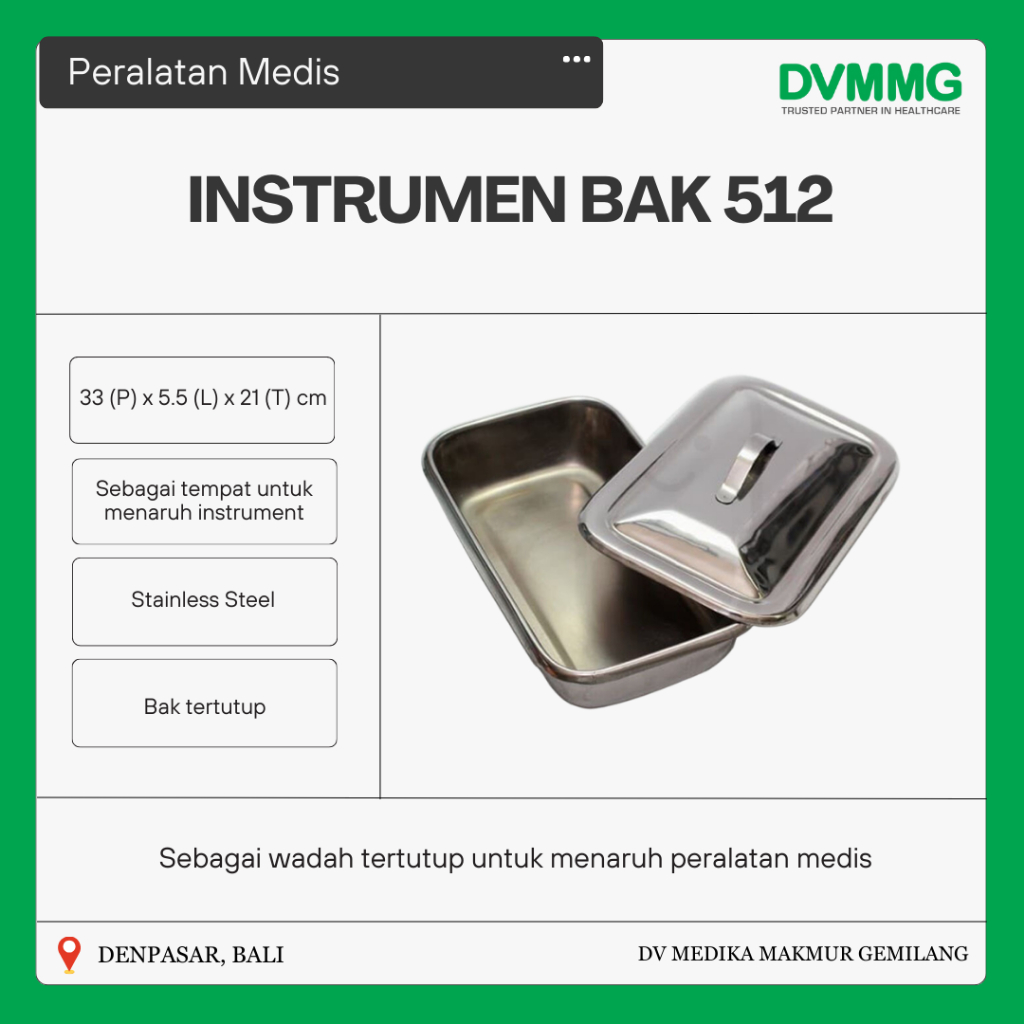 Jual Onemed Instrumen Bak 509 508 512 Baki Logam Stainless Steel ...