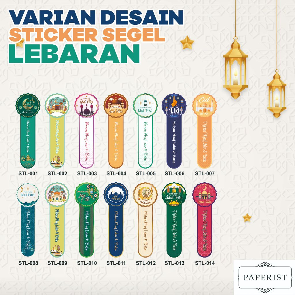 Jual Sticker Toples Lebaran Ukuran 5x15cm Isi 20 Pcs / Stiker Toples ...