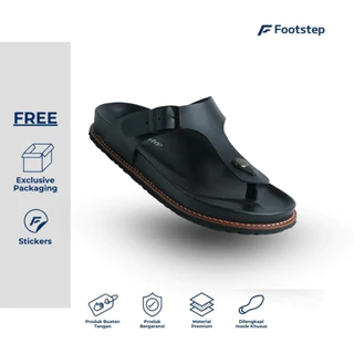 Footstep Footwear Sandal Pria Jepit Tora Lux Black Original Sandal