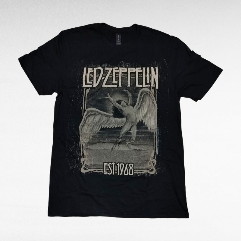 Led Zeppelin T-Shirt – NYC 1971 Design, Offizielles Band-Merch, Blau