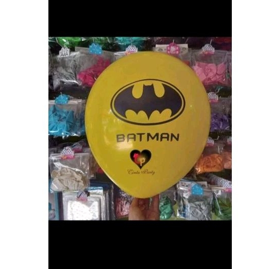 Jual Balon Gambar Batman kuning 50 pcs | Shopee Indonesia