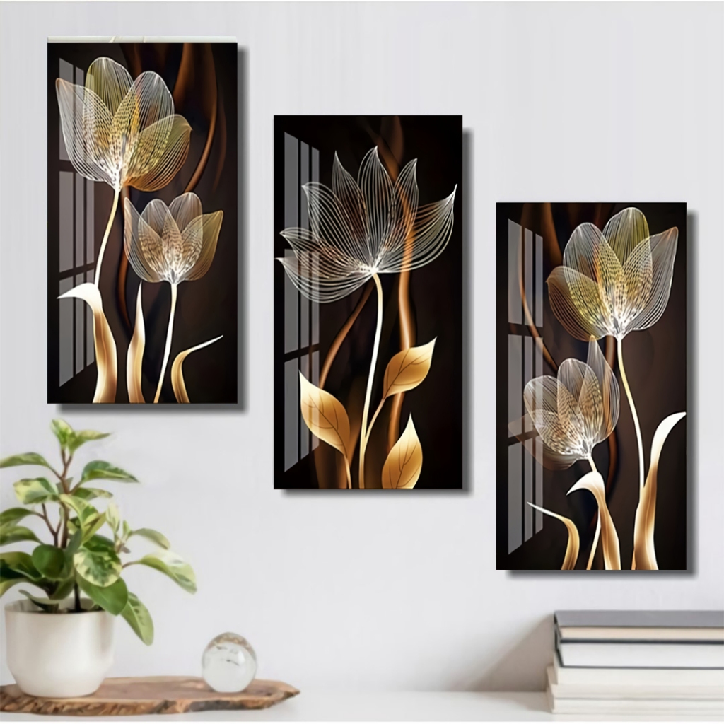 Hiasan Dinding Bunga Realistis Aesthetic 15x30 Dekorasi Kamar estetik