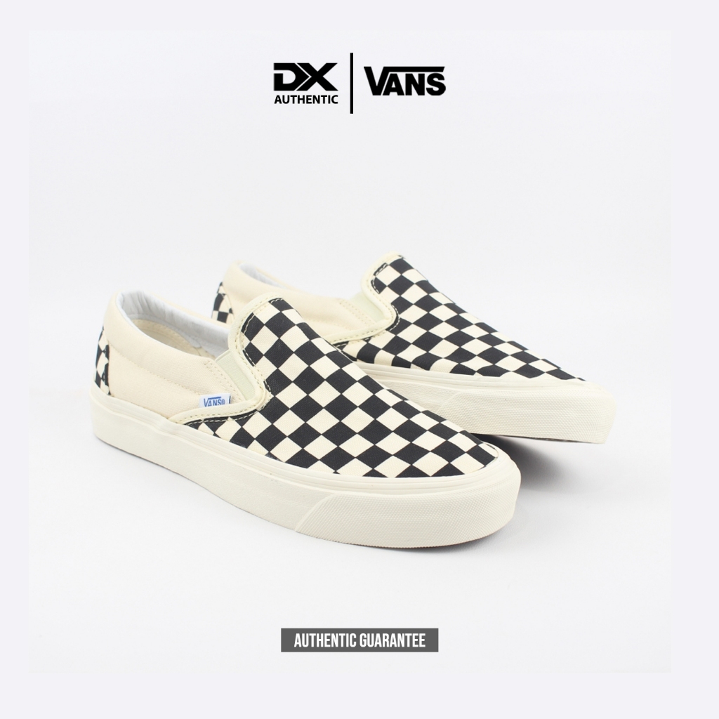 Jual Vans Slip On Checkerboard OG Black White LX 2016 Shopee Indonesia