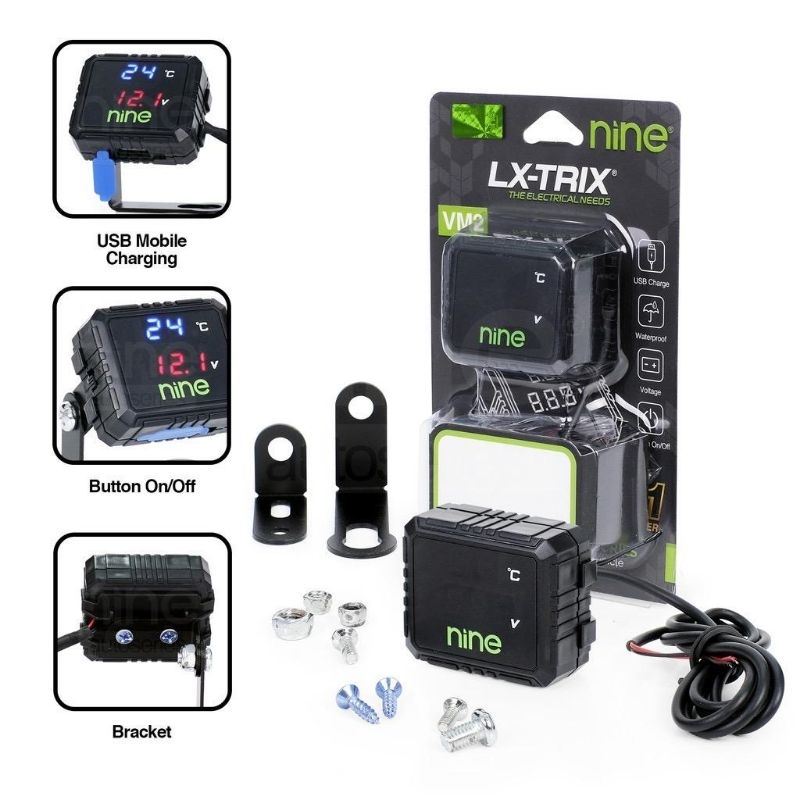 Jual NINE LX TRIX VOLMETER SPION MOTOR VM1 DAN VM2 3IN1 USB CHARGER ...