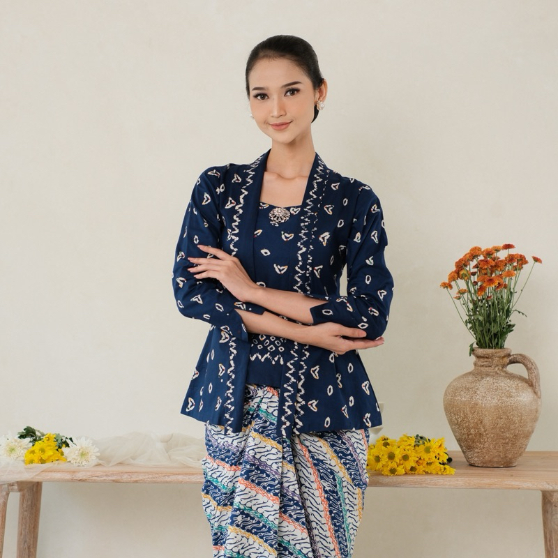 Jual Kebaya Kutubaru Jumputan Bahan Katun By Khalisa Batik Kinasih