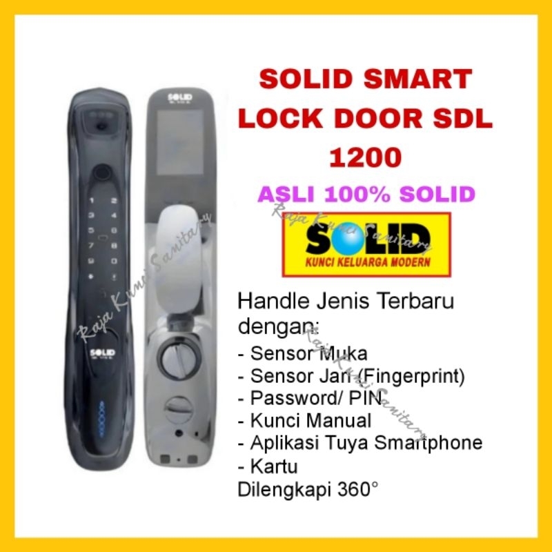 Jual SOLID Smart Door Lock SDL 1200 BL/ Smart Lock Solid/ Kunci Digital ...