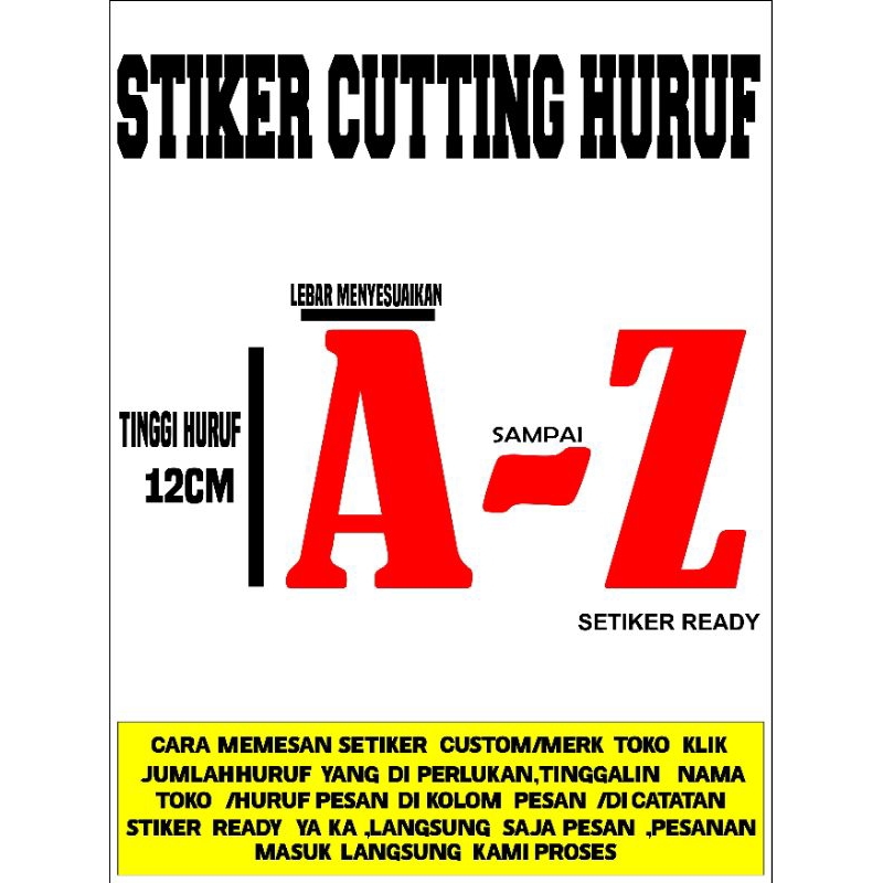 Jual stiker cutting 12cm | Shopee Indonesia