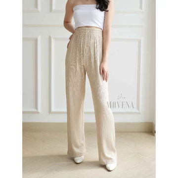 Celana Kulot Wanita Highwaist Briana Knit Pants Tebal Premium Loose Pants Trousers