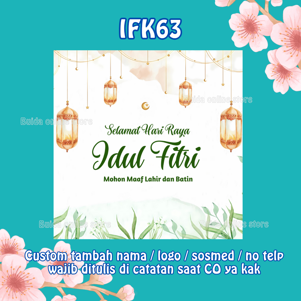 Jual Kartu Ucapan / Stiker Selamat Hari Raya Idul Fitri Label Kemasan ...
