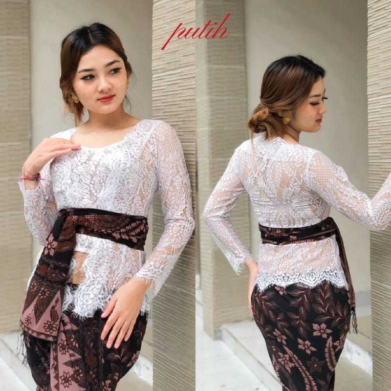 Jual KEBAYA BALI BROKAT SOFIA LENGAN PANJANG // KEBAYA BALI BED KUTU