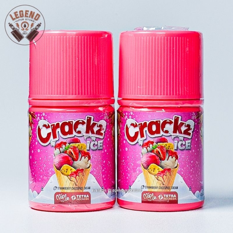 Jual Freebase Liquid Crackz Ice Strawberry Cheese Ice Cream Ml Mg Mg Authentic Shopee