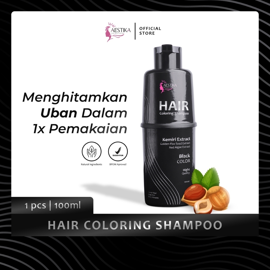 Jual Shampoo Shampo Aestika Penghitam Rambut Beruban Menghitamkan ...