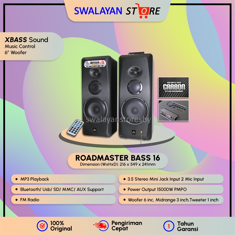 Jual ASLI!! SPEAKER ACTIVE ROADMASTER BASS 16 DAN BASS 16 REBORN