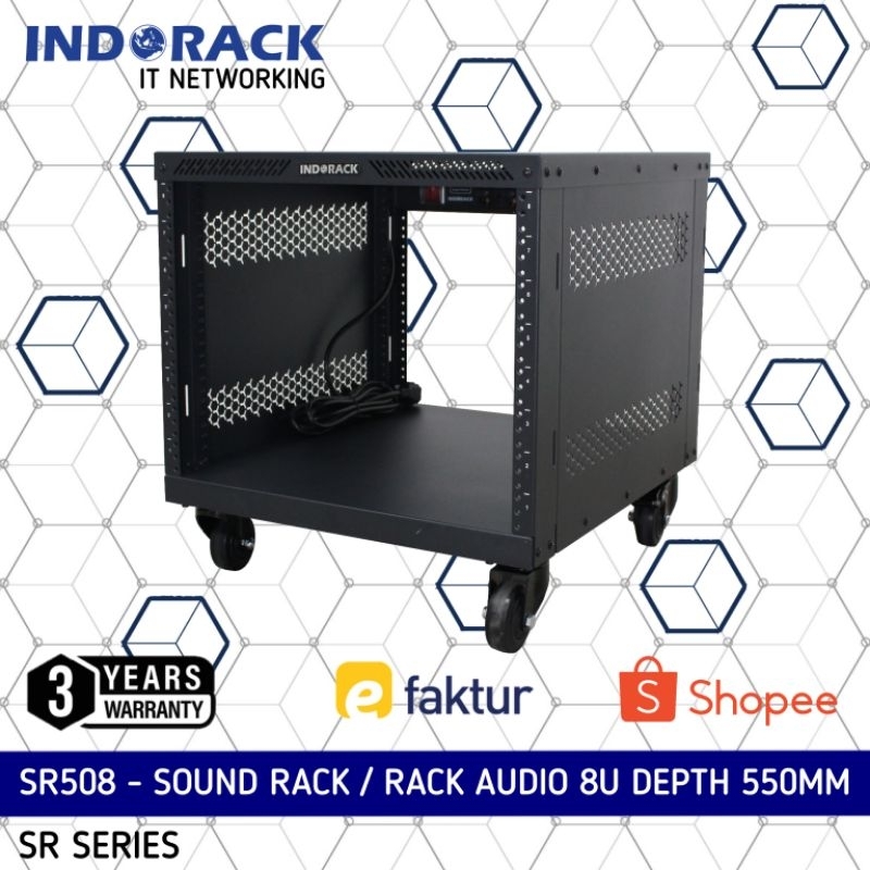 Jual SR508 Sound Rack 8U Depth 550mm INDORACK Rak Audio System ...