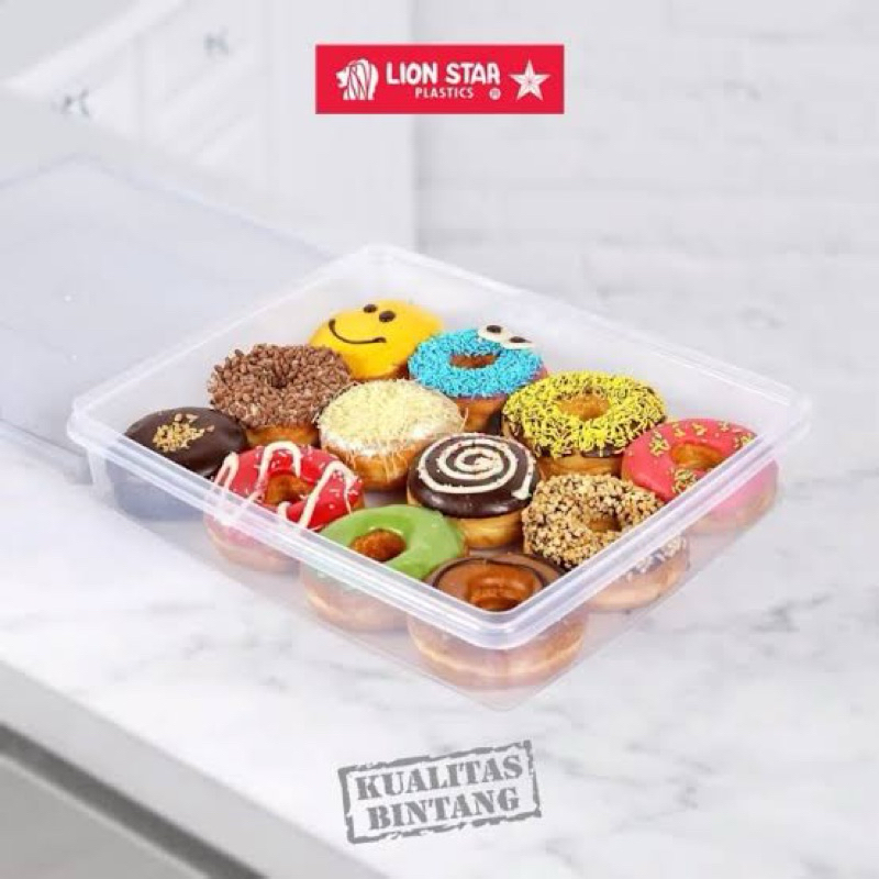 Jual Kotak Box Donat Serbaguna Dicky K-5/K-7 Transparan Lion Star ...
