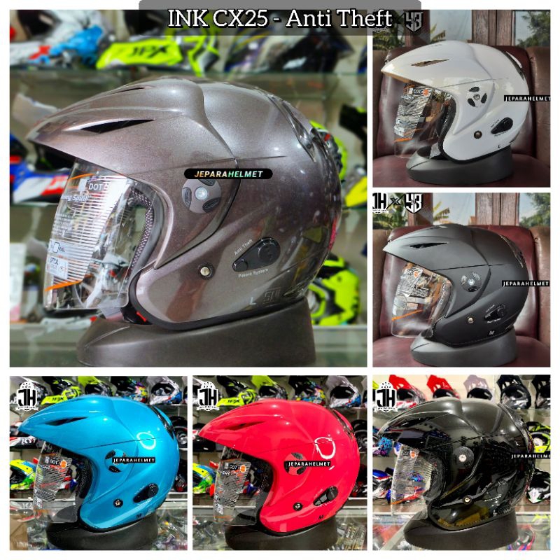 Jual Helm INK CX25 Anti Theft Topi Solid Semua Warna Original | INK ...