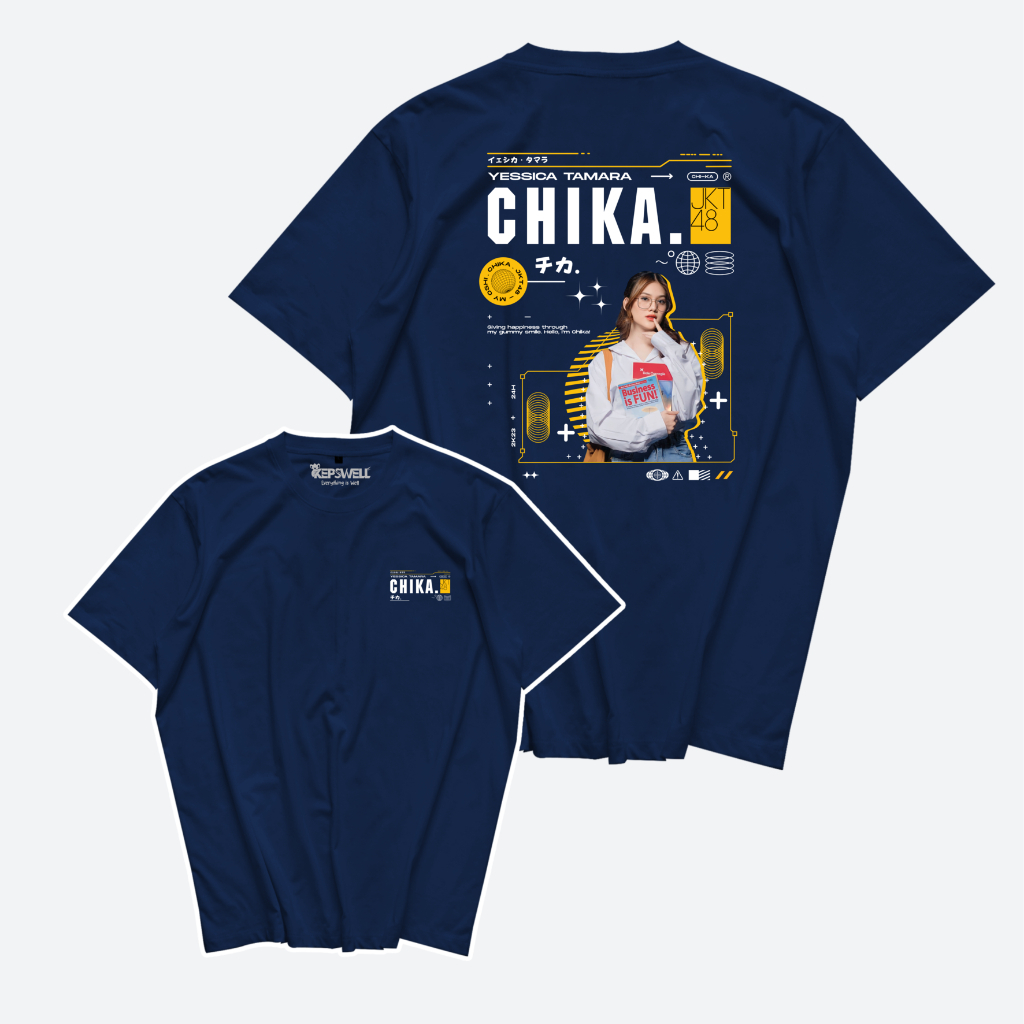 Jual Kaos JKT48 Chika My Oshi - Baju Streetwear - T-Shirt Viral Combed ...