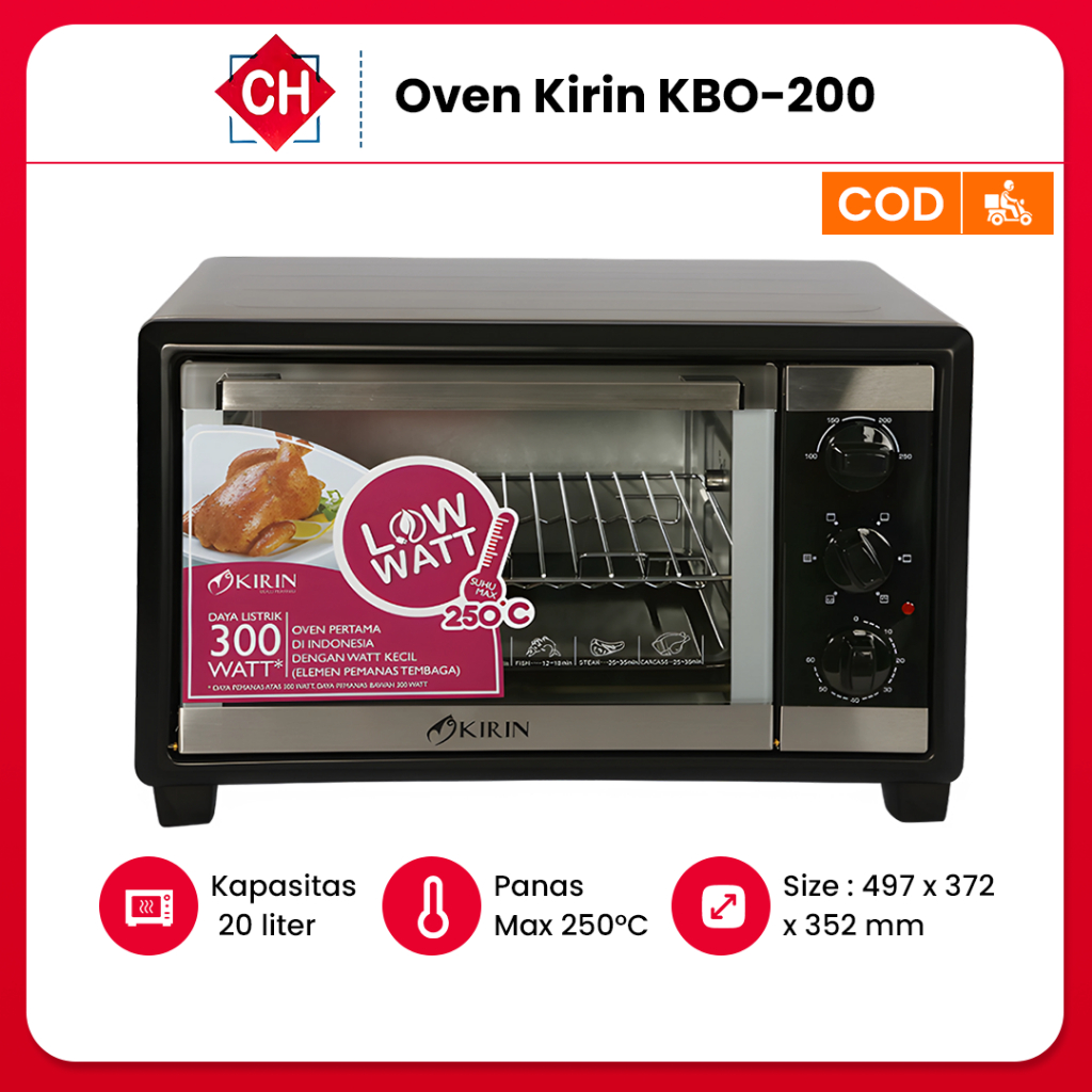 Jual Kirin Oven Listrik Low Watt Kbo Kapasitas Liter Alat Penghangat Pemanas Pemanggang