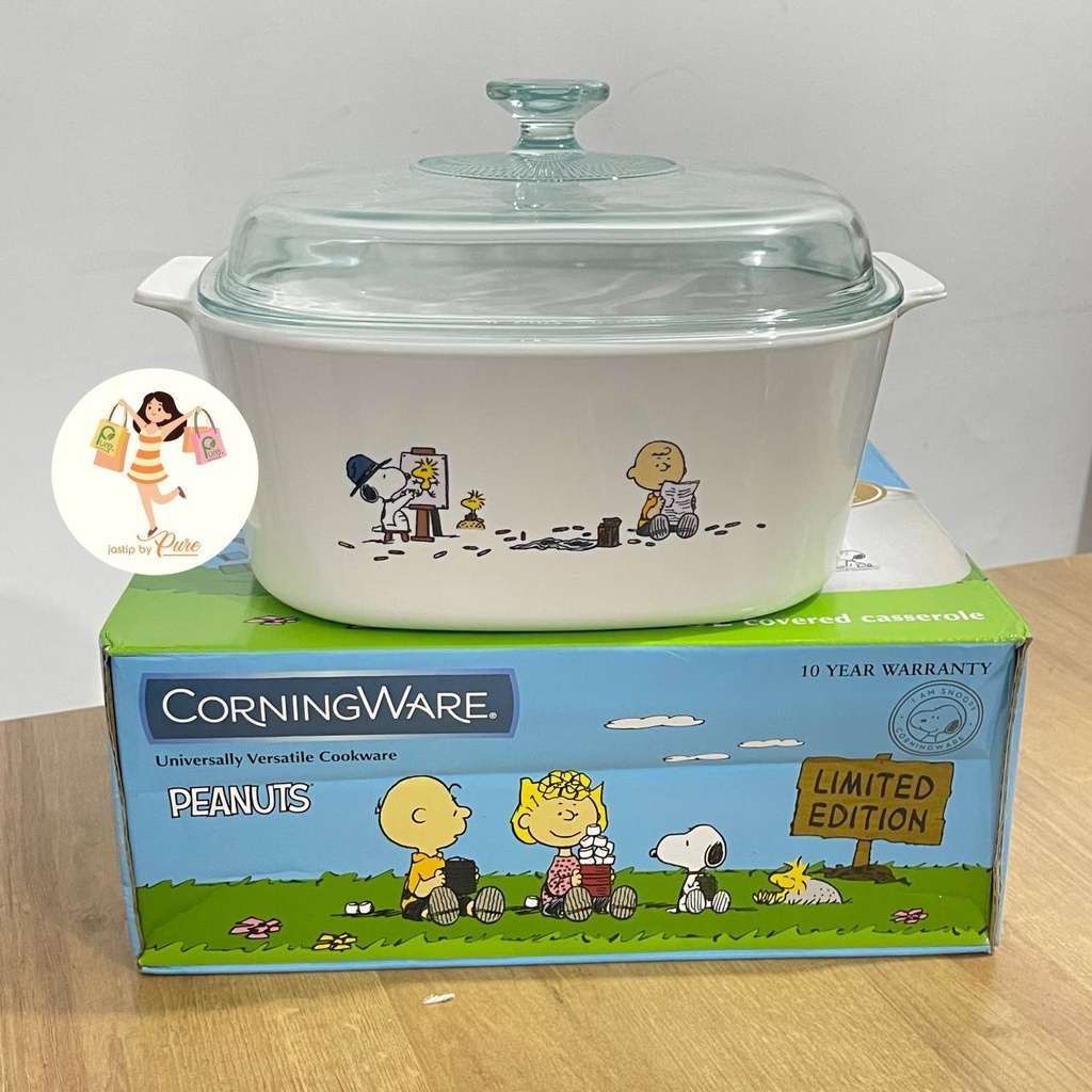 Jual CORNINGWARE Covered Casserole 5L 5 Liter Snoopy LIMITED Edition ...