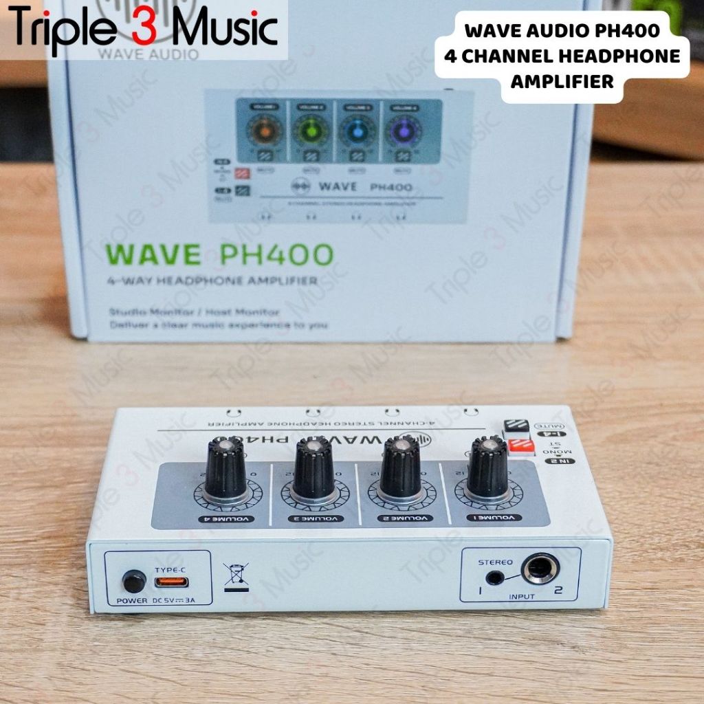 Jual WAVE PH400 PH400 Amply Headphone 4 Channel with adaptor ORIGINAL ...