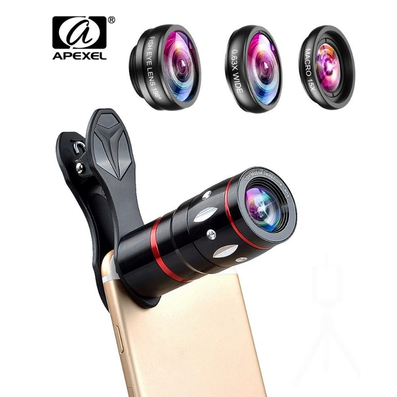 Jual 4 in 1 Lensa Zoom Tele Wide Macro Fisheye Lens Kit | Shopee Indonesia