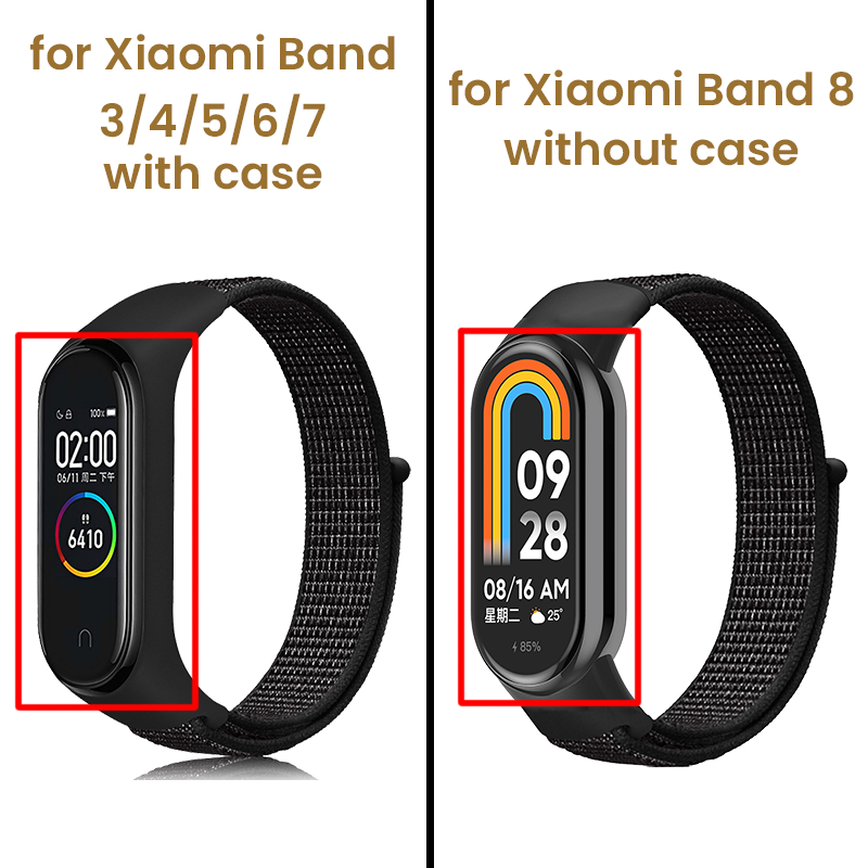 Strap Mi Band 10 Velcro Adjustable Strap M6 M7 Smartwatch  Replacement Band
