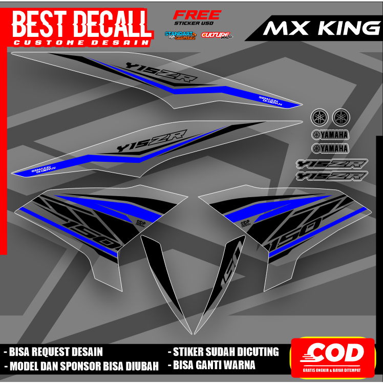 Jual Stiker Striping Transparan Facelift Lis Stiker Uv Motor Mx King