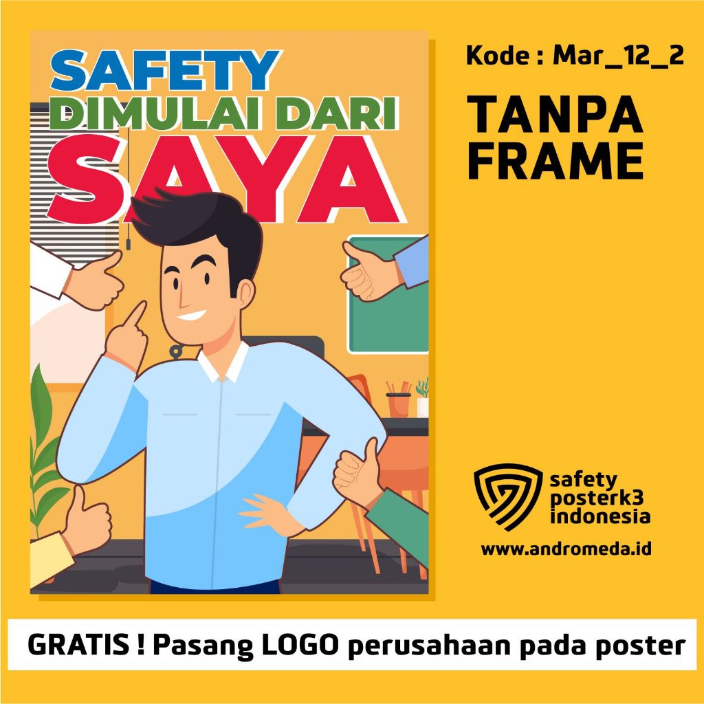 Jual Poster K3 Slogan Safety, Safety Dimulai Dari Saya 12_2 A3 | Shopee ...