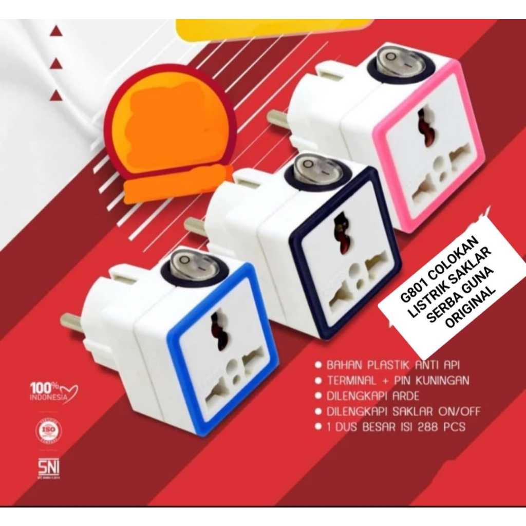 Jual G801 STOP KONTAK TERMINAL ON OFF SERBA GUNA ORIGINAL TAHAN PANAS ...