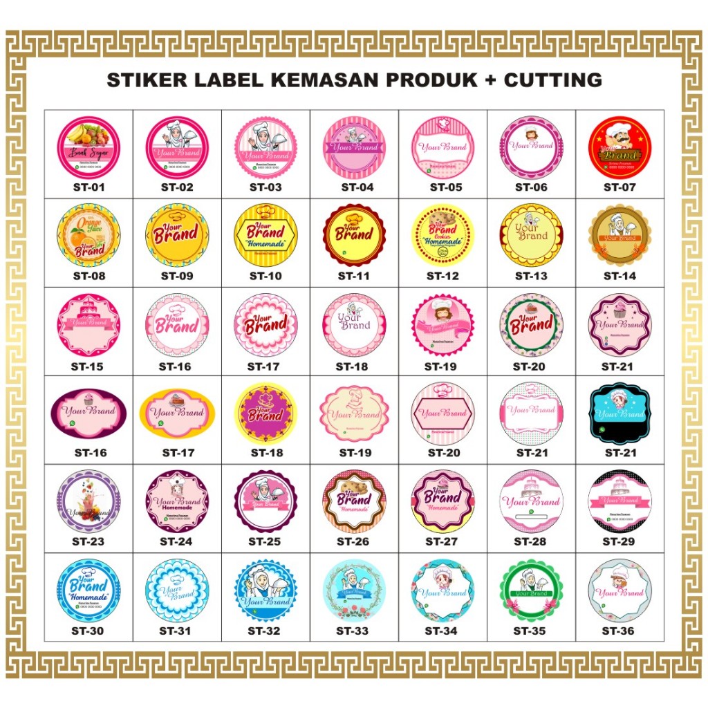 Jual CETAK STIKER LABEL KEMASAN PRODUK MAKANAN + CUTTING | Shopee Indonesia
