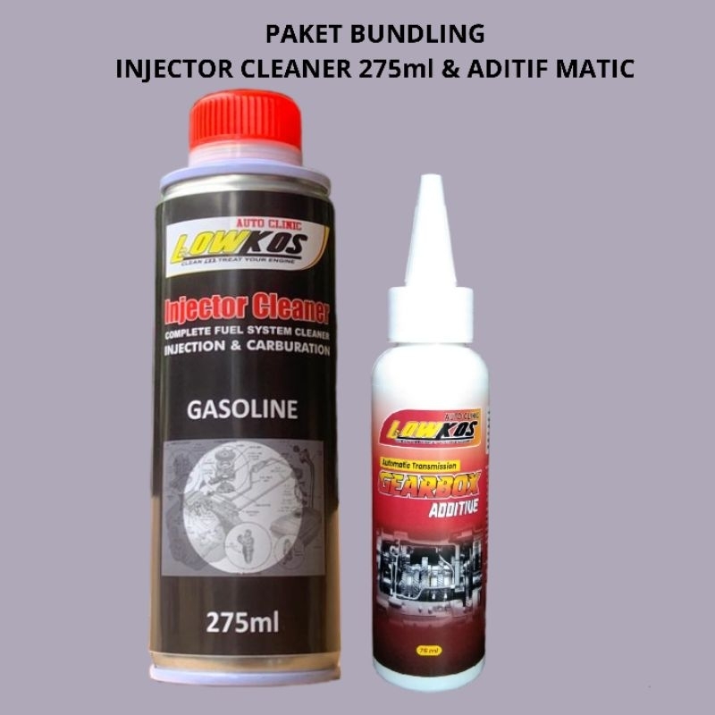 Jual LOWKOS Paket Injector Cleaner Mobil 275ml & Aditif Oli Gearbox ...