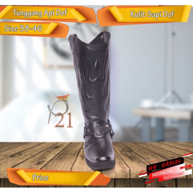 Jual P21 Sepatu Tunggang Motif Api / Sepatu Tunggang Pria | Shopee ...