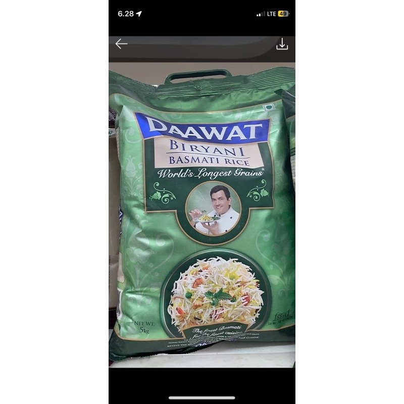 Jual daawat biryani basmati rice 5kg Shopee Indonesia