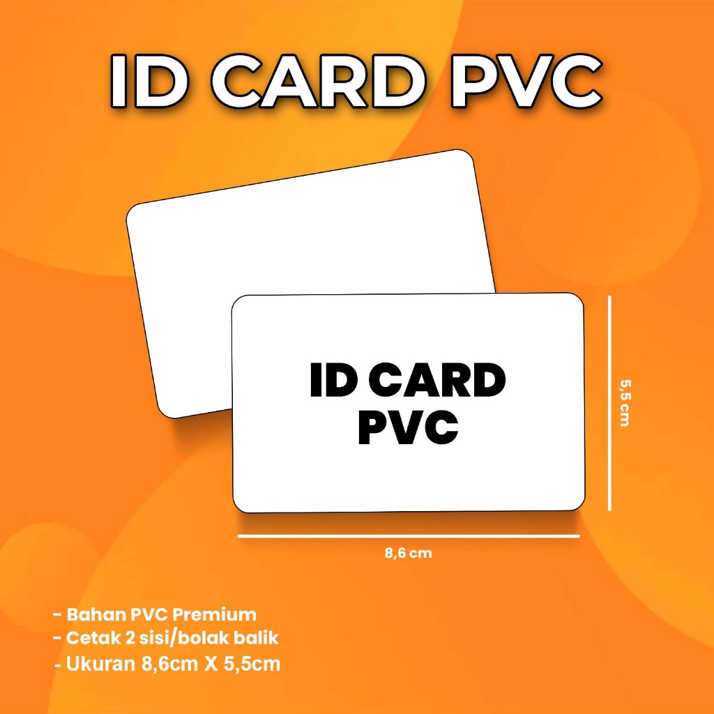 Jual Cetak Kartu Bahan PVC High Resolution Ll ID Card PVC Ll Cetak 2 ...