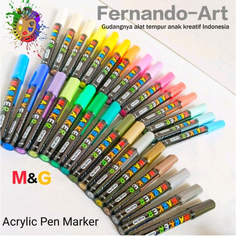 Jual M G Spidol Akrilik Acrylic Marker Multifungsi Paint Marker Segala