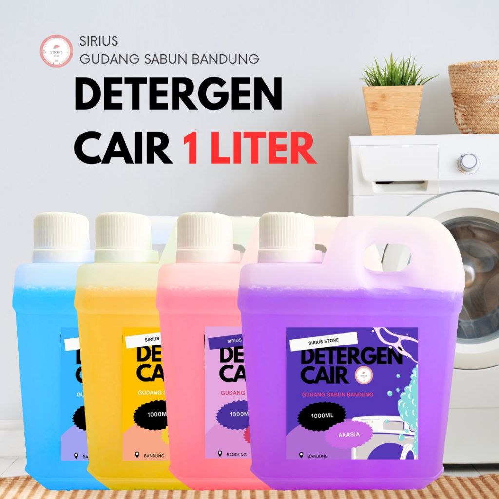 Jual Deterjen Cair Sirius 1 Liter - Detergent Cair, Detergen Laundry