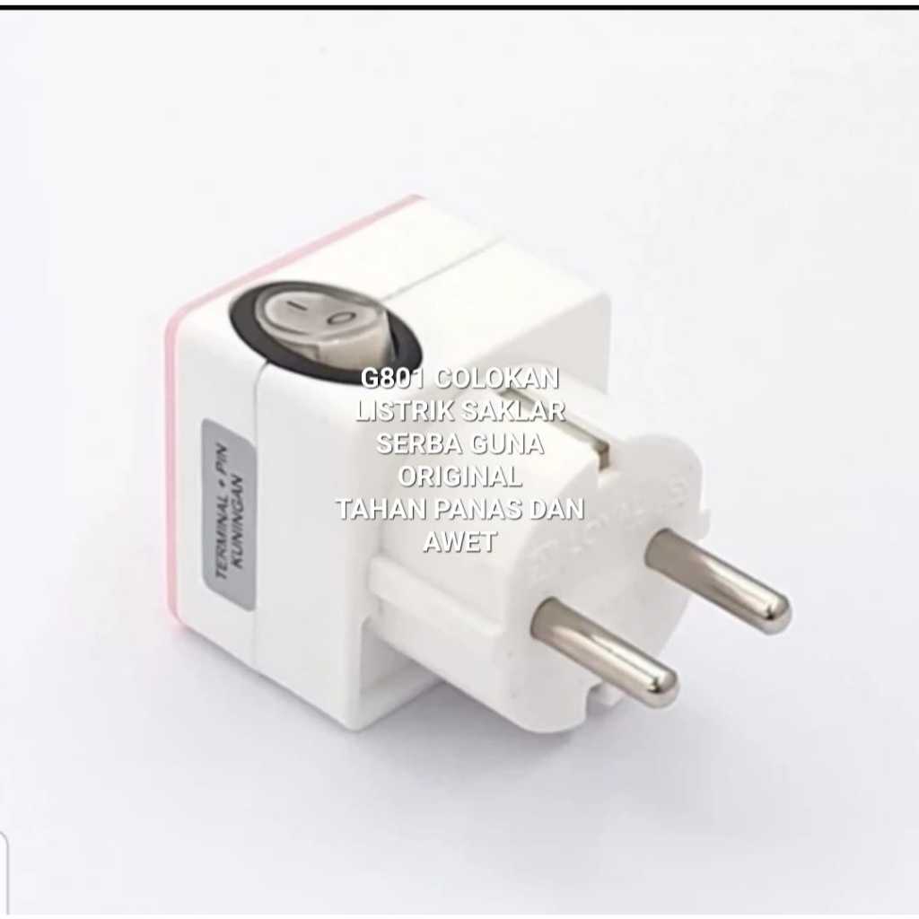 Jual G801 COLOKAN LISTRIK STEKER STOP KONTAK TERMINAL ON OFF SAKLAR ...