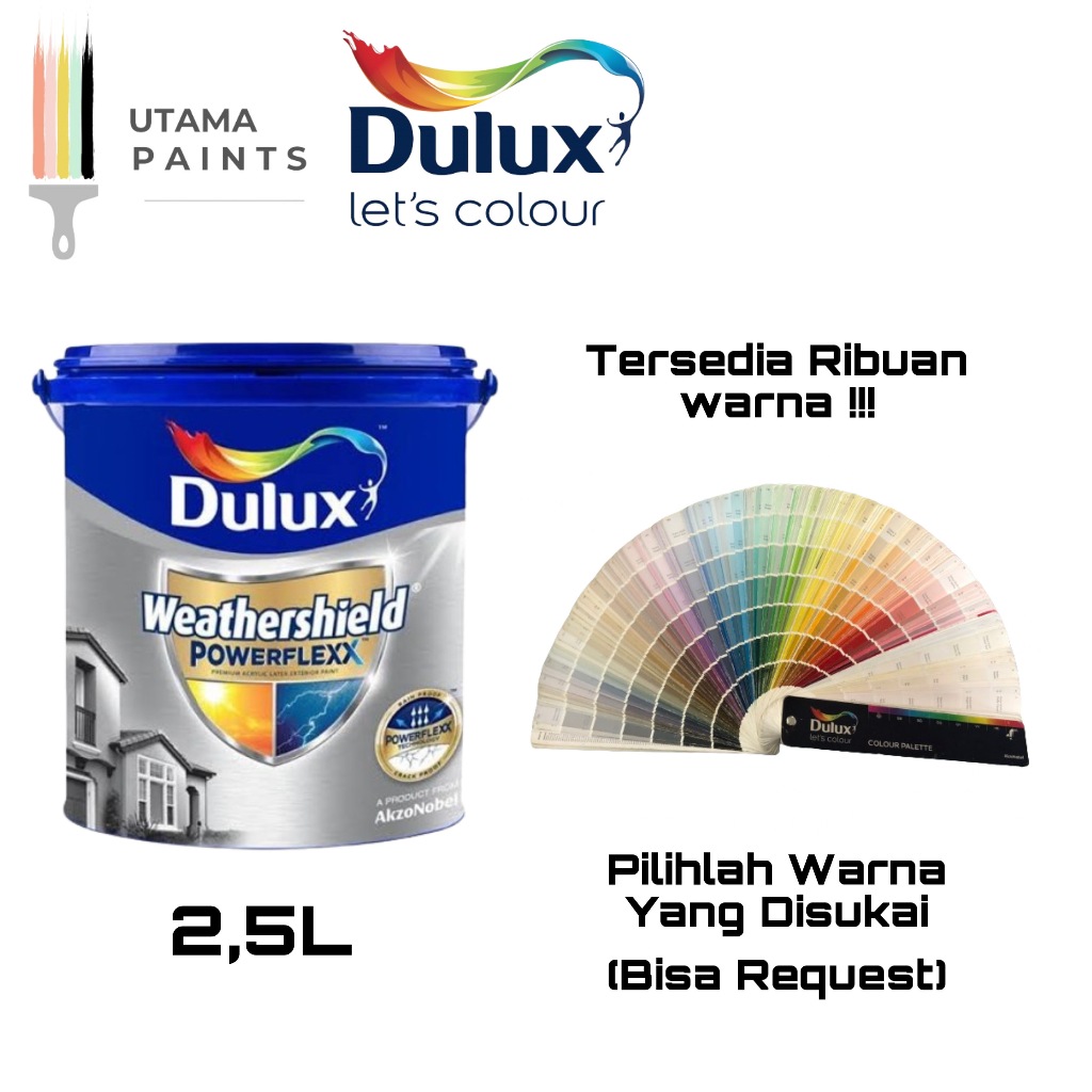 Jual Cat Tembok Exterior Dulux Weather Shield Powerflexx 2 5l Shopee