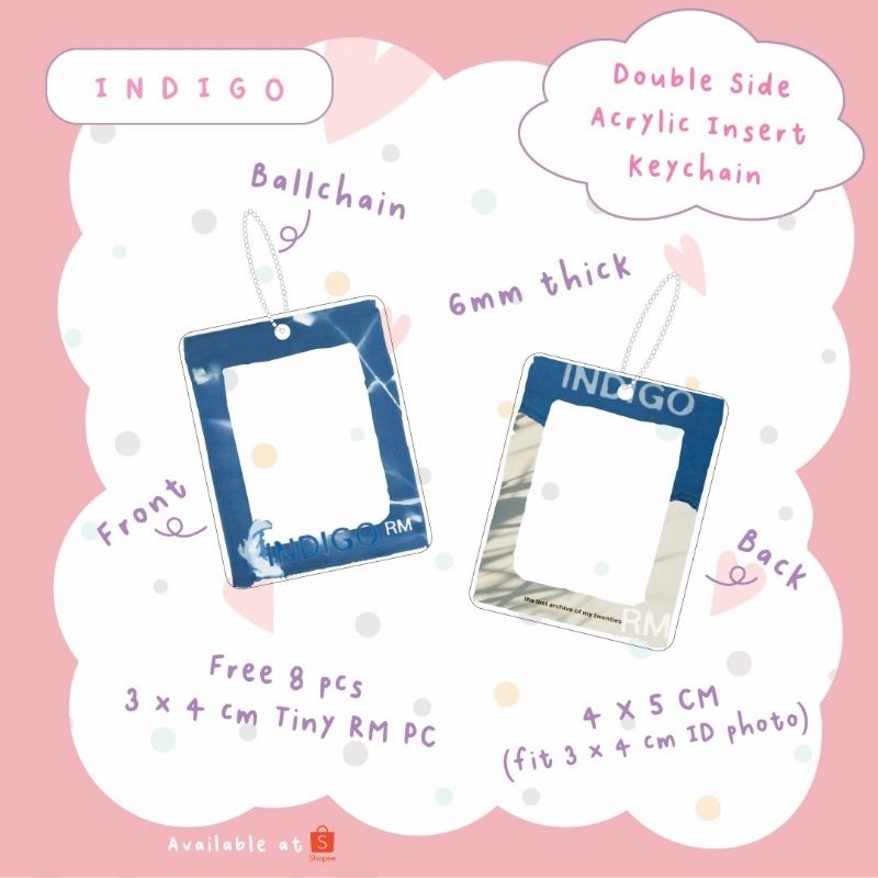 Jual INDIGO RM | NAMJOON | ACRYLIC ID PHOTO HOLDER | INSERT KEYCHAIN ...