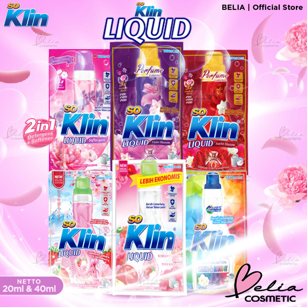 Jual BELIA SO KLIN Liquid Detergent Cair Konsentrat | Kemasan Sachet ...