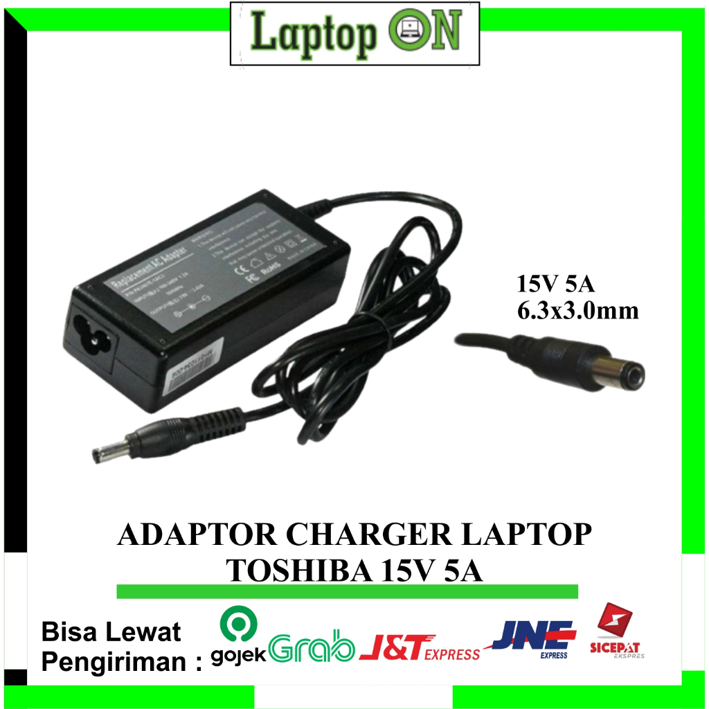 Jual Adaptor Charger Laptop Toshiba 15v 5a Original Shopee Indonesia 0384